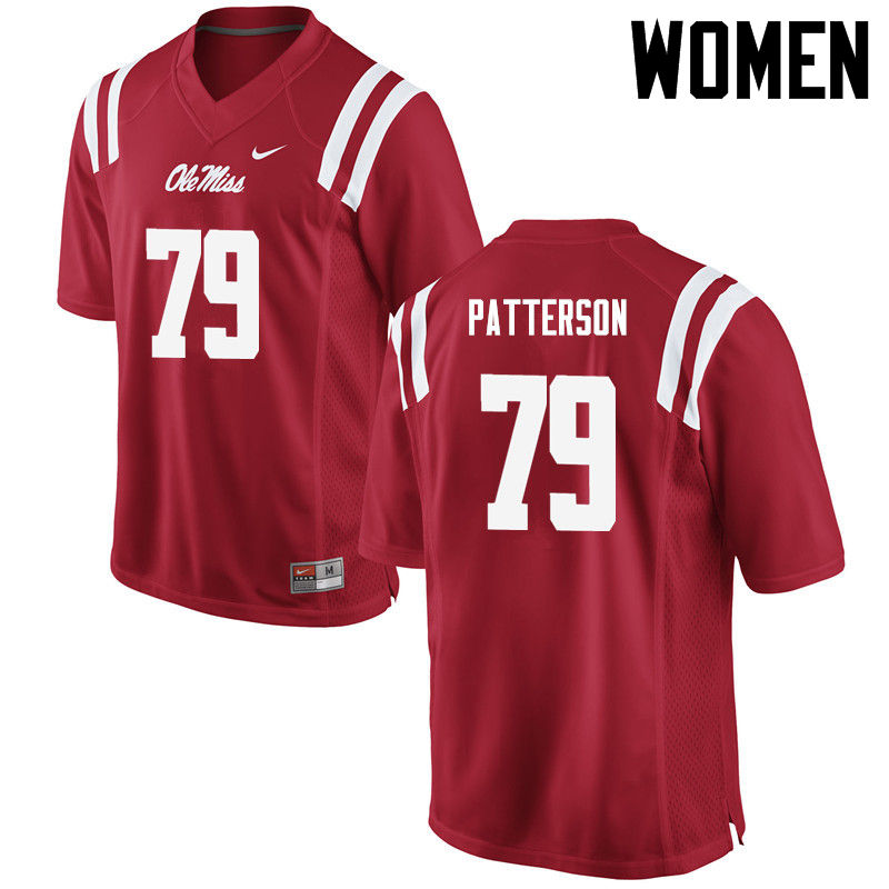 Javon Patterson Ole Miss Rebels NCAA Women's Red #79 Stitched Limited College Football Jersey EQH2558RH